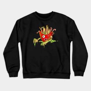 Cute Foodie Fries Zombie Crewneck Sweatshirt